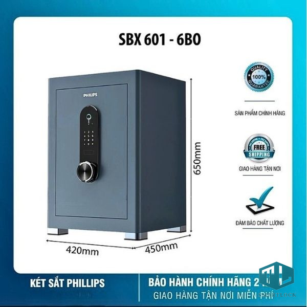 Két Sắt Thông Minh Philips SBX601-6B0 84kg 11 Két sắt thông minh Philips SBX601-6B0 nặng 84kg