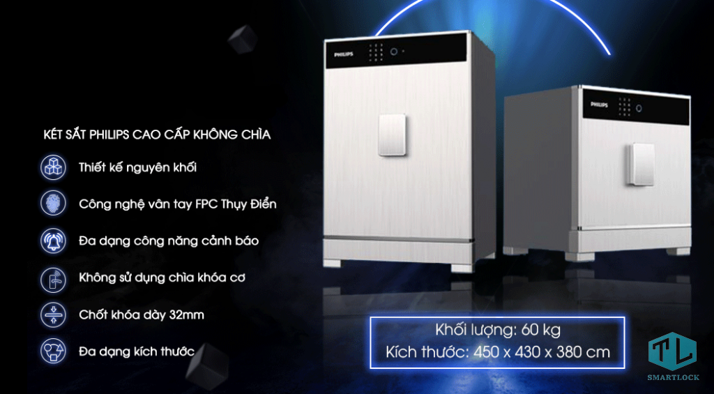 Két sắt thông minh Philips SBX701-4B0 60kg