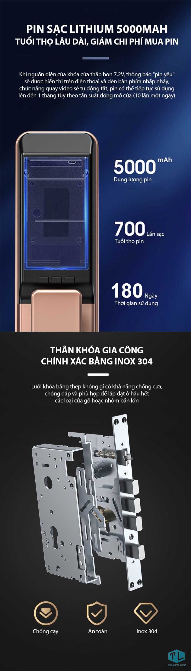 Khóa Thông Minh Laffer FD06 Nhận Diện Gương Mặt 3D, Tích Hợp Camera 6 Khóa Thông Minh Laffer FD06 Nhận Diện Gương Mặt 3D, Tích Hợp Camera