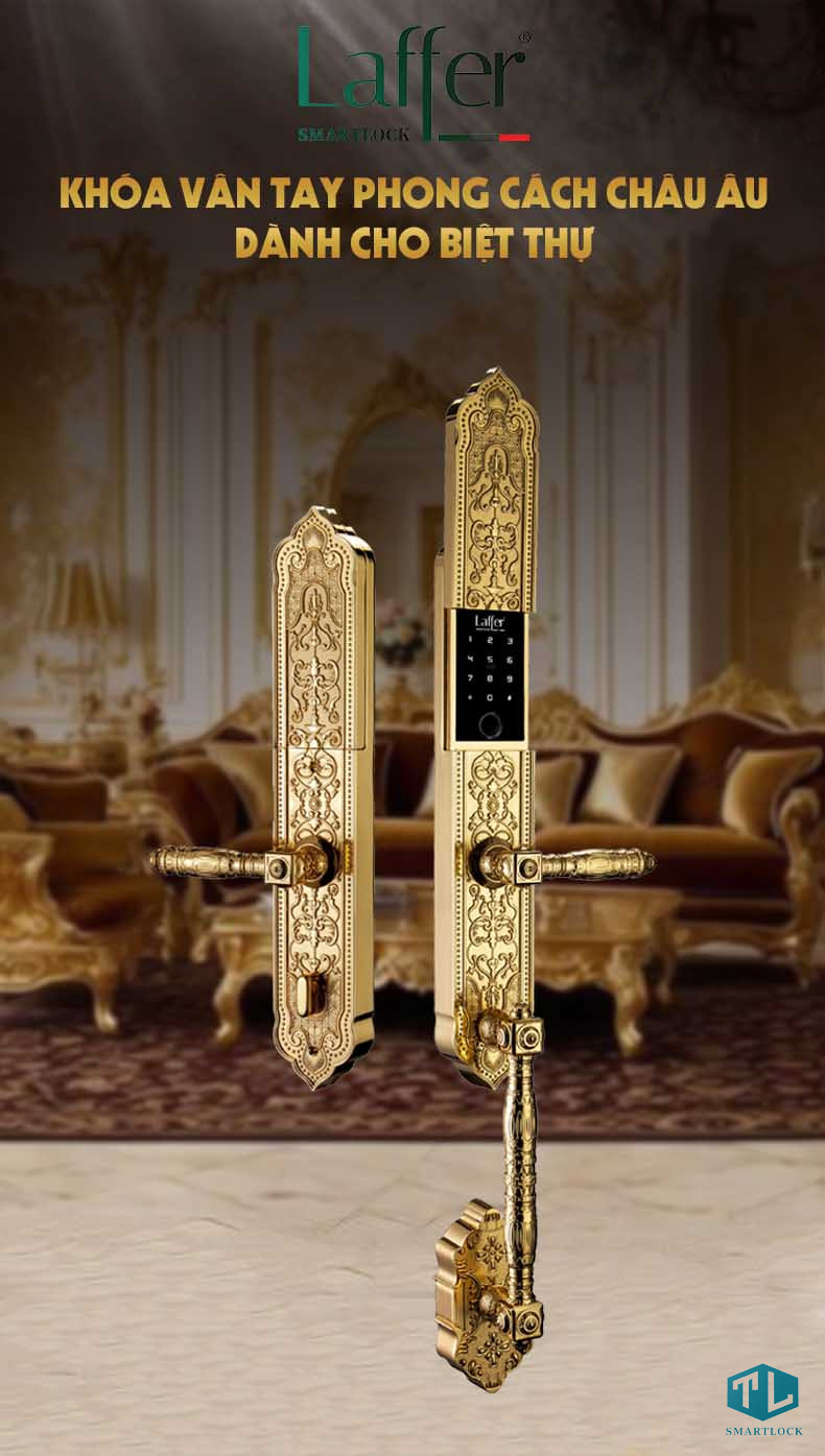 Khóa vân tay cửa đại sảnh Laffer WB08 chính hãng tại Việt Nam