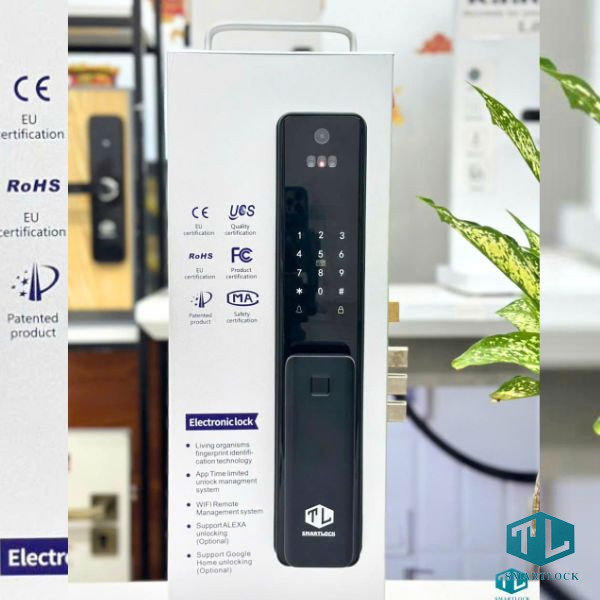 Khóa Vân Tay TLFD01 Nhận Diện Gương Mặt Face ID 3D, Vân Tay, TTLOCK 12 Khóa vân tay TLFD01 nhận diện khuôn mặt Face ID 3D, vân tay sinh trắc học, mã số, thẻ từ và chìa khóa cơ
