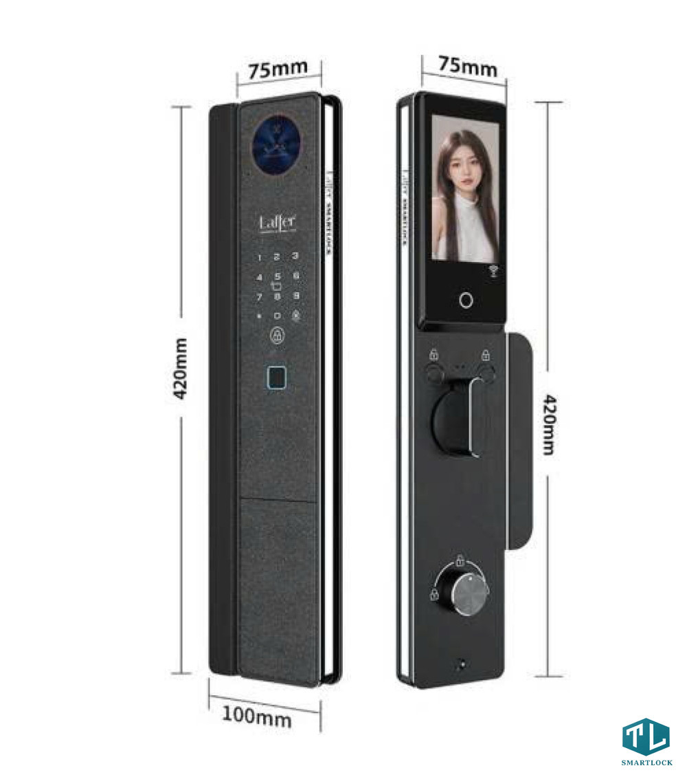 Khóa vân tay cửa gỗ Laffer FD08 CNC 2026 nhận diện khuôn mặt 3D