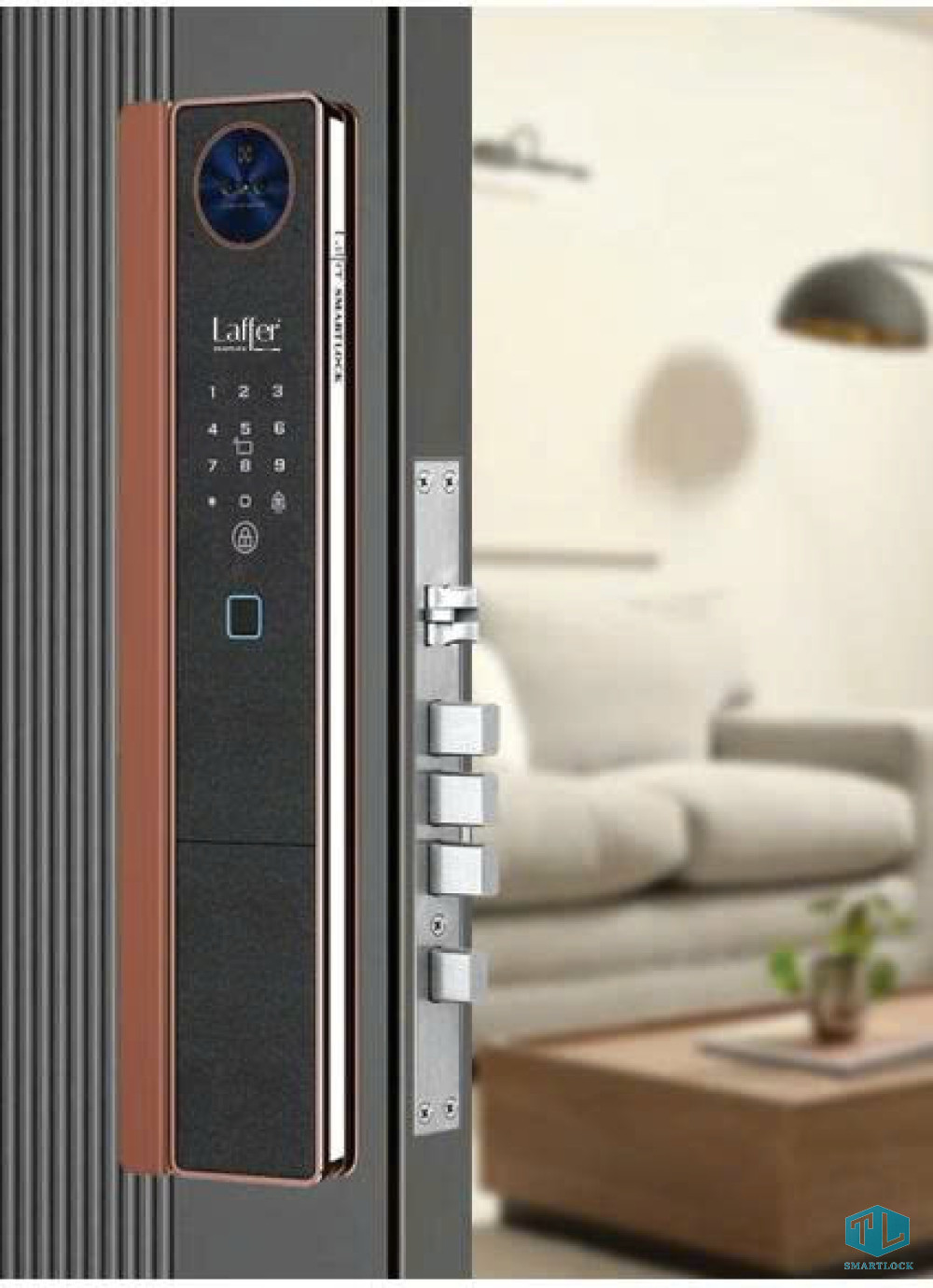 Khóa vân tay cửa gỗ Laffer FD08 CNC 2026 nhận diện khuôn mặt 3D