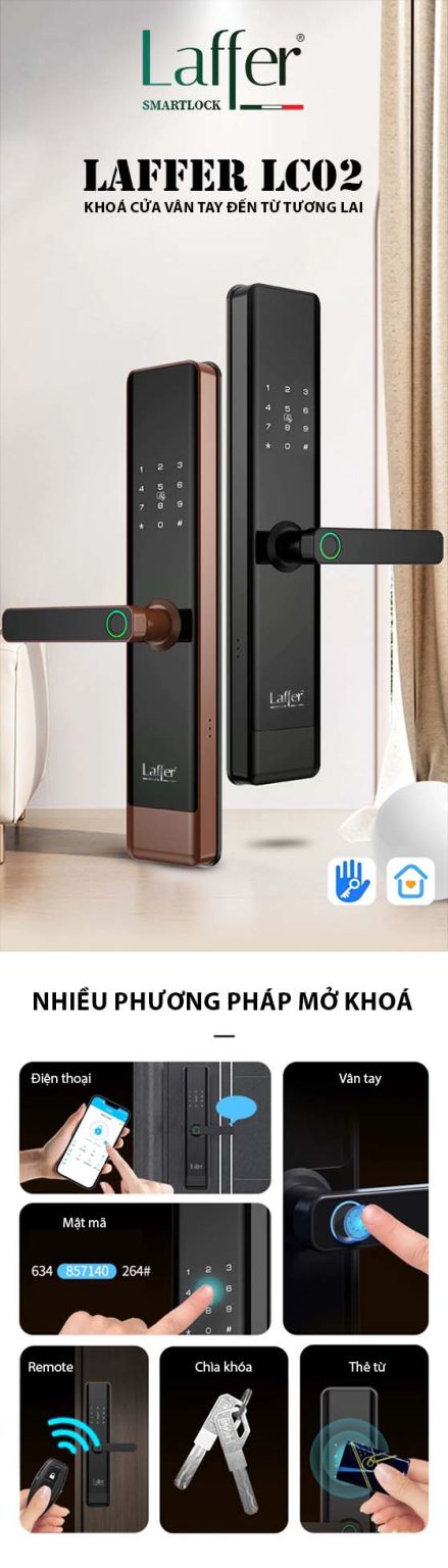 Khóa Vân Tay Cửa Gỗ Laffer LC02 10 Khoa van tay cua go Laffer LC02 1 439x1536 1