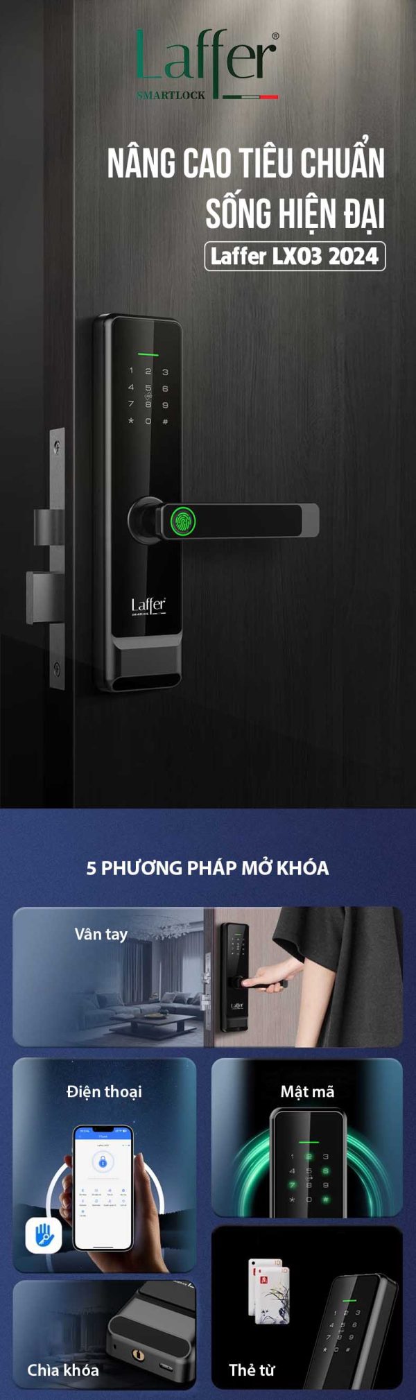 Khoa van tay cua go Laffer LX03 1