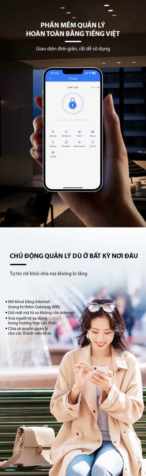 Khoa van tay cua go Laffer LX03 5
