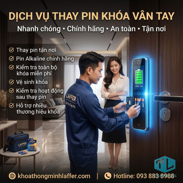 Dịch vụ bảo trì khóa vân tay Laffer chính hãng
