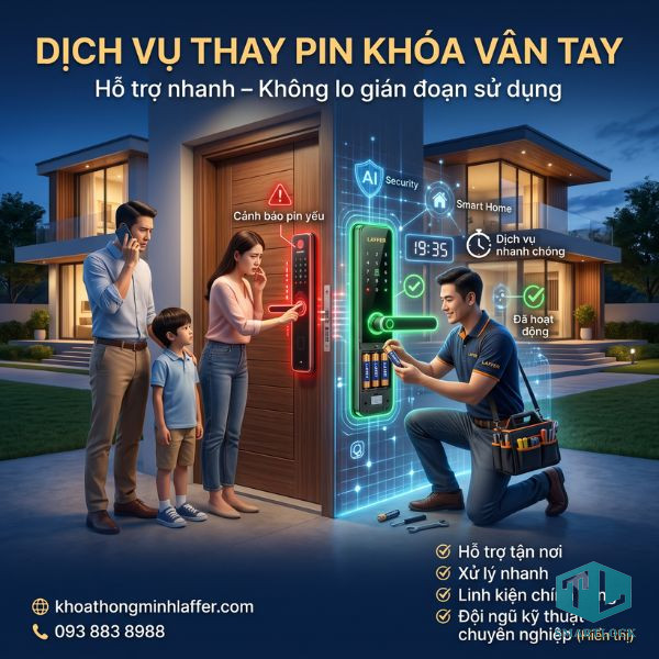 Dịch vụ sửa khóa vân tay tại nhà - Khóa Vân Tay Laffer chính hãng tại Việt Nam