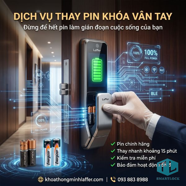 Dịch vụ sửa khóa vân tay tại nhà - Khóa Vân Tay Laffer chính hãng tại Việt Nam