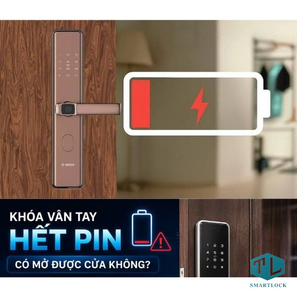Khóa Vân Tay Hết Pin Có Mở Được Không? 5 Cách Xử Lý Nhanh 4 Hướng dẫn mở cửa khi khóa vân tay hết pin