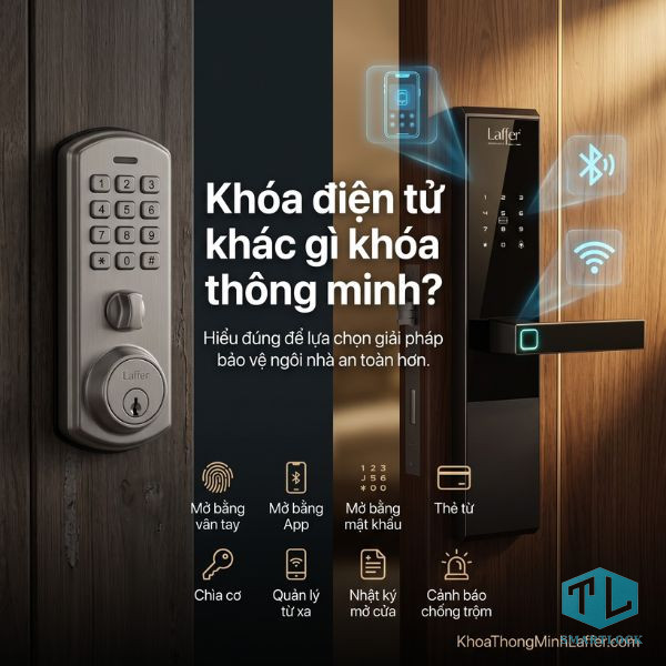 Khóa điện tử khác gì khóa thông minh? Lựa chọn nào tốt nhất?