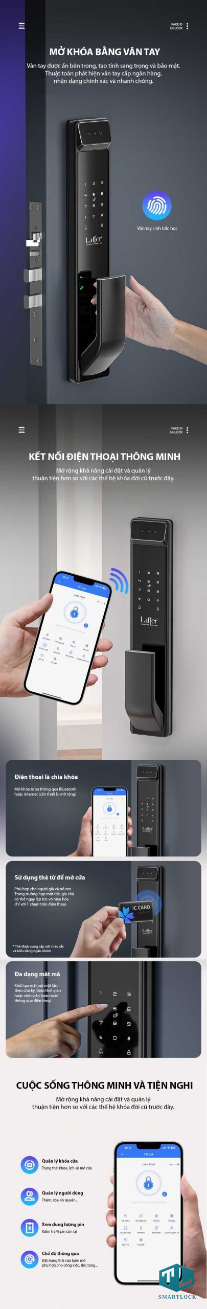 Khóa Thông Minh Laffer FD02 Nhận Diện Khuôn Mặt 3D Cao Cấp 12 Khóa Thông Minh Laffer FD02 Nhận Diện Khuôn Mặt 3D Cao Cấp