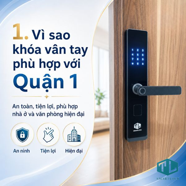 Khóa vân tay Quận 1 – Giải pháp an ninh hiện đại cho nhà ở và văn phòng 1 Khóa vân tay Quận 1