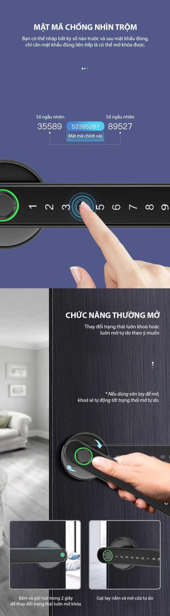 Khóa Vân Tay Cửa Gỗ Laffer T09 9 khoa van tay cua go Laffer T09 cho phong ngu 3
